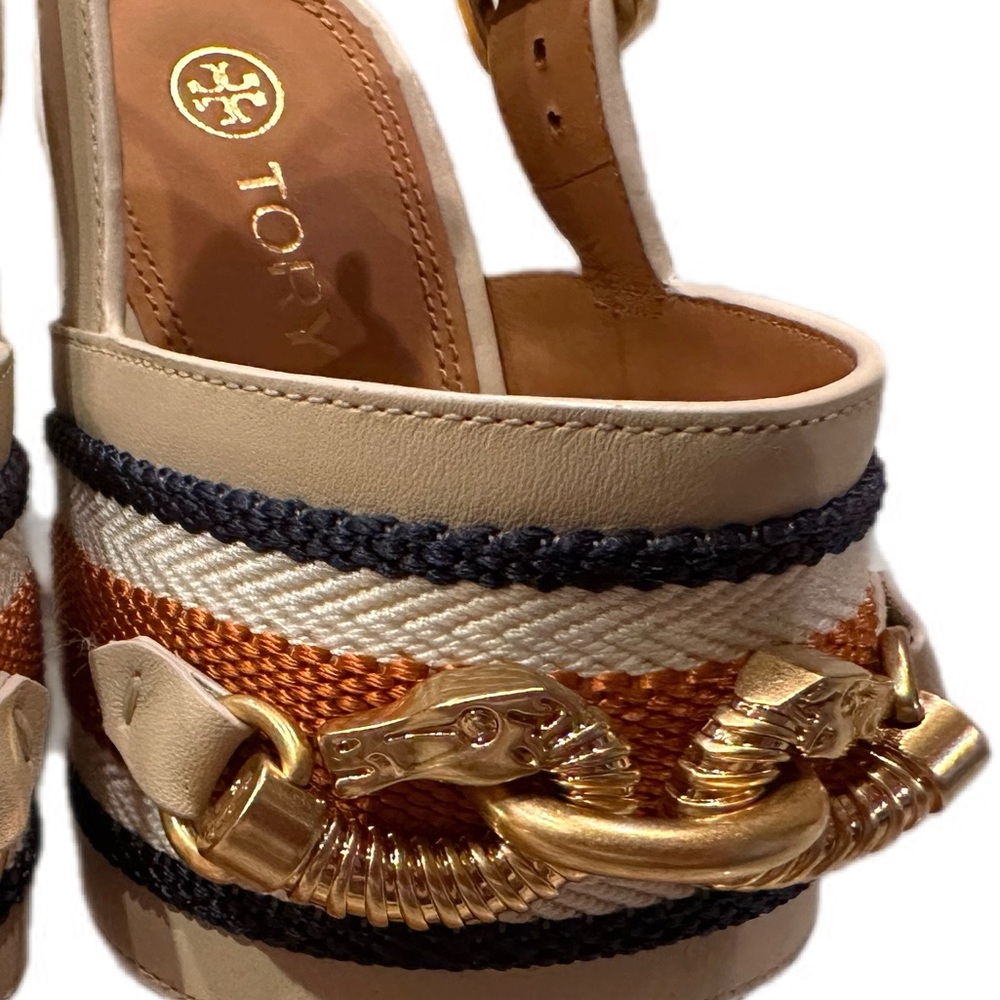 Tory Burch Jessa Block Heel Sandal Size 9.5- with box - Picture 11 of 15